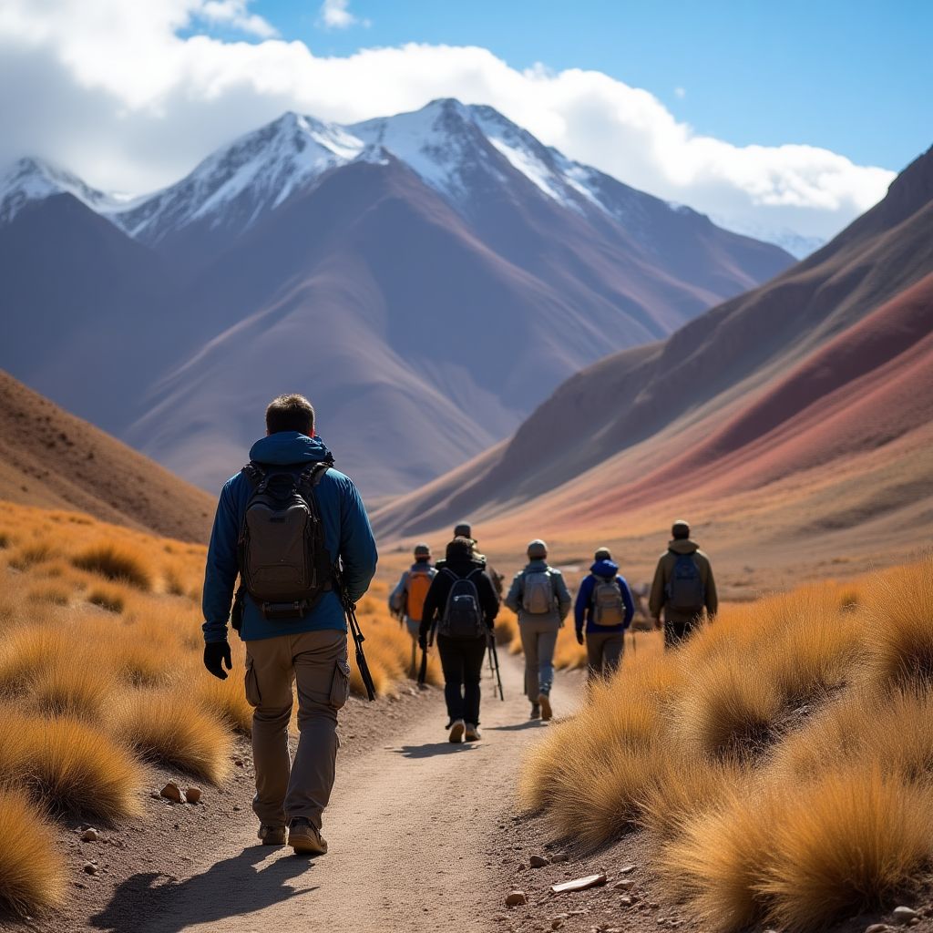 Diego Ramírez guiando una expedición en el Norte Argentino